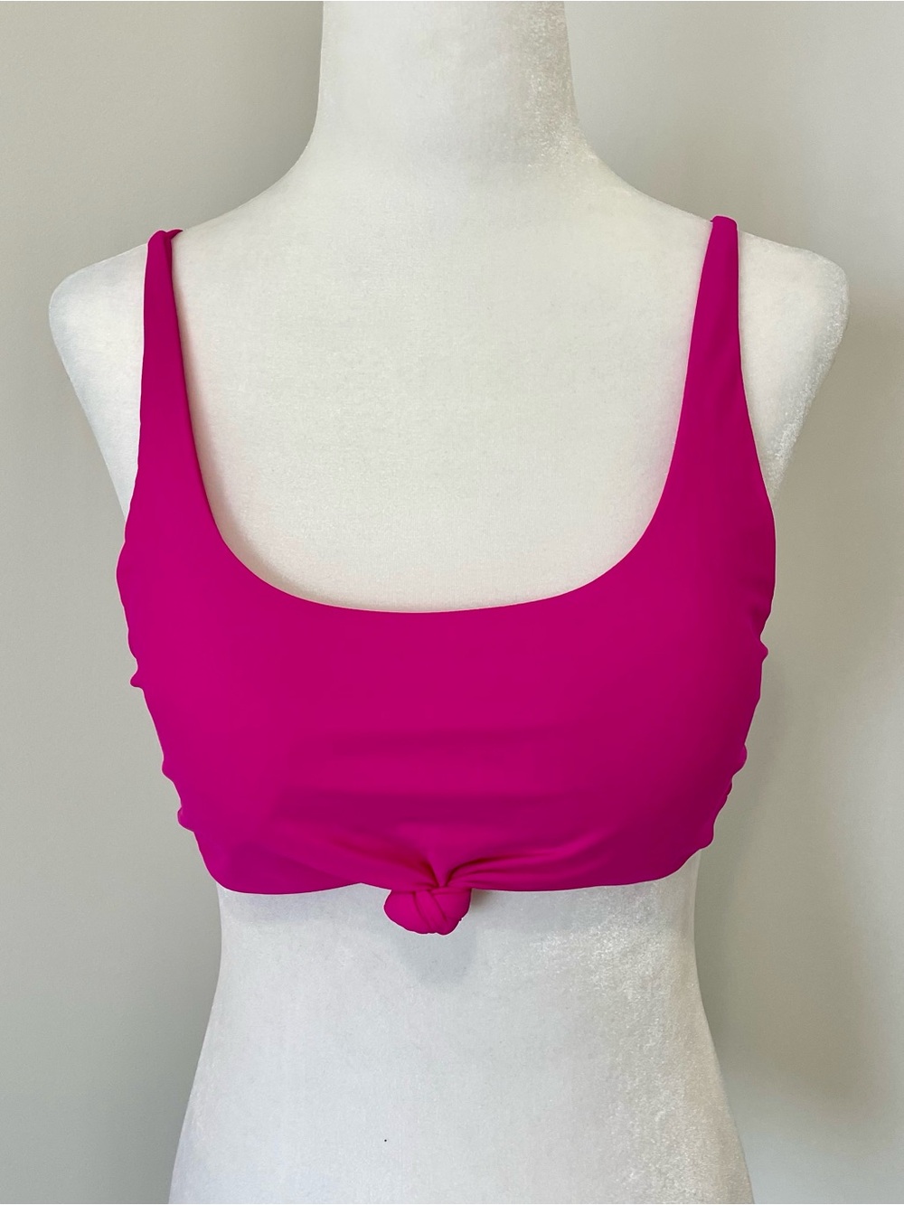 Zaful Pink Front Knot Bikini Top - Size Medium